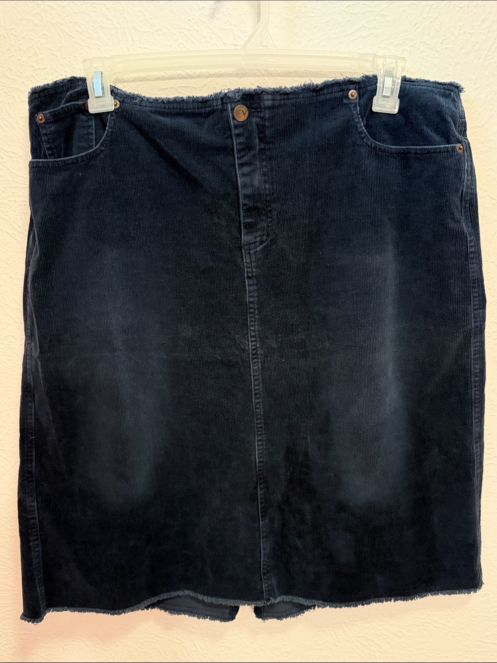 🛥️🛥️🛥️BOGOHO🛥️🛥️🛥️Venezia Women's Dark Navy Corduroy Skirt-18